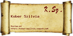 Kober Szilvia névjegykártya