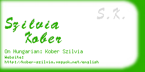 szilvia kober business card